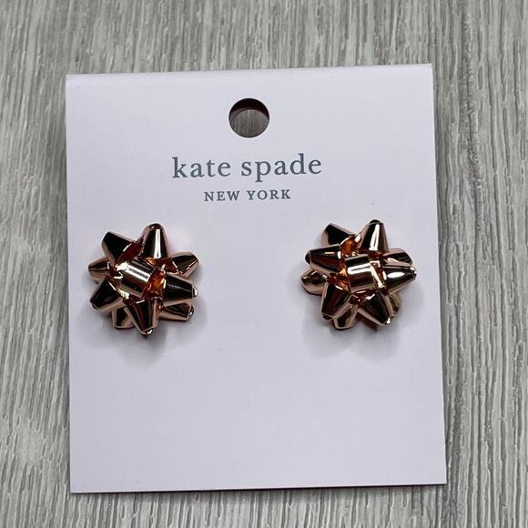 Kate Spade bourgeois bow studs Rose gold Earrings - Picture 1 of 5